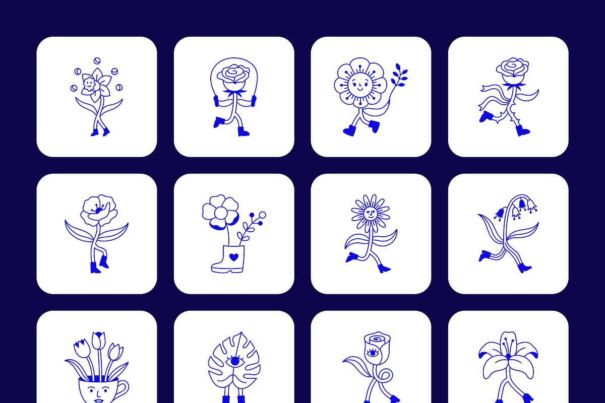 95 Flower Doodles Hand-drawn Icons, an Outline Icon by Prosymbols (Photo 10 of 11)