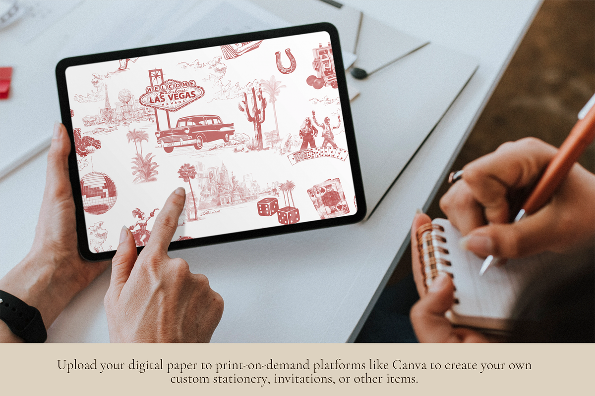 Las Vegas Toile de Jouy Pattern, a Background Graphic by Hughes Studio (Photo 7 of 11)