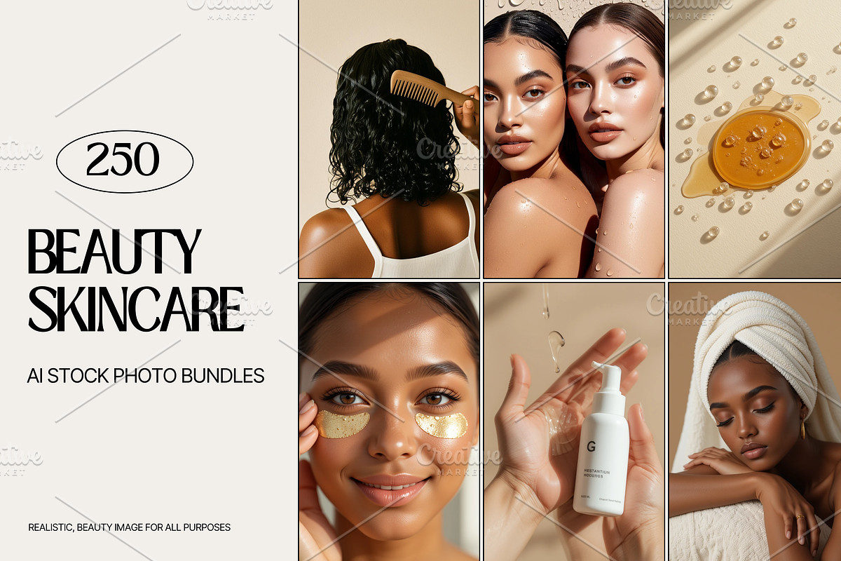 250 Beauty & Skincare Stock Photos, a Beauty & Fashion Photo by My Template Studio (Photo 1 of 10)