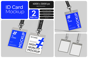 ID Card Mockup, a Product Mockup by Bartama Graphic