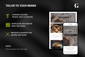 Food Blogger Wix Website Template