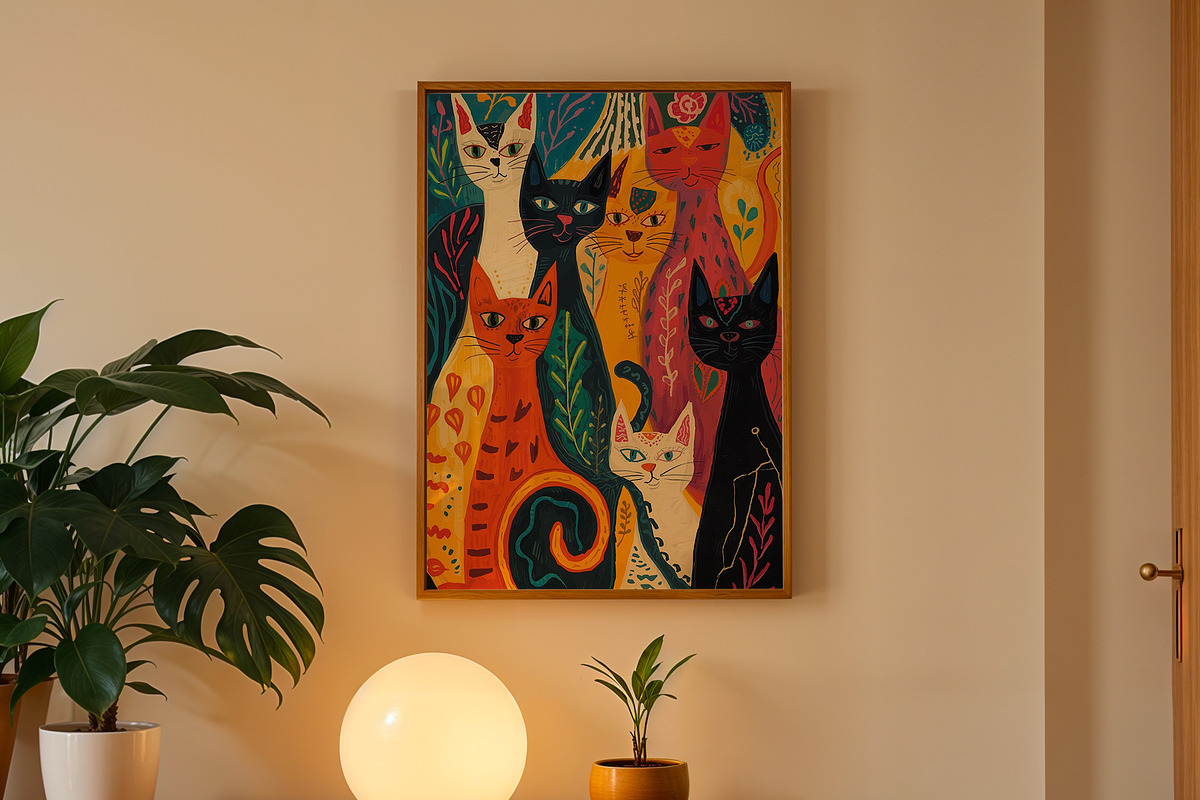 Henri Matisse Cat Wall Art Print, a Decorative Illustration by elfy creative (Photo 1 of 7)