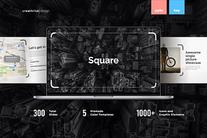 Square PowerPoint Template, a Presentation Template by Creathrive Design