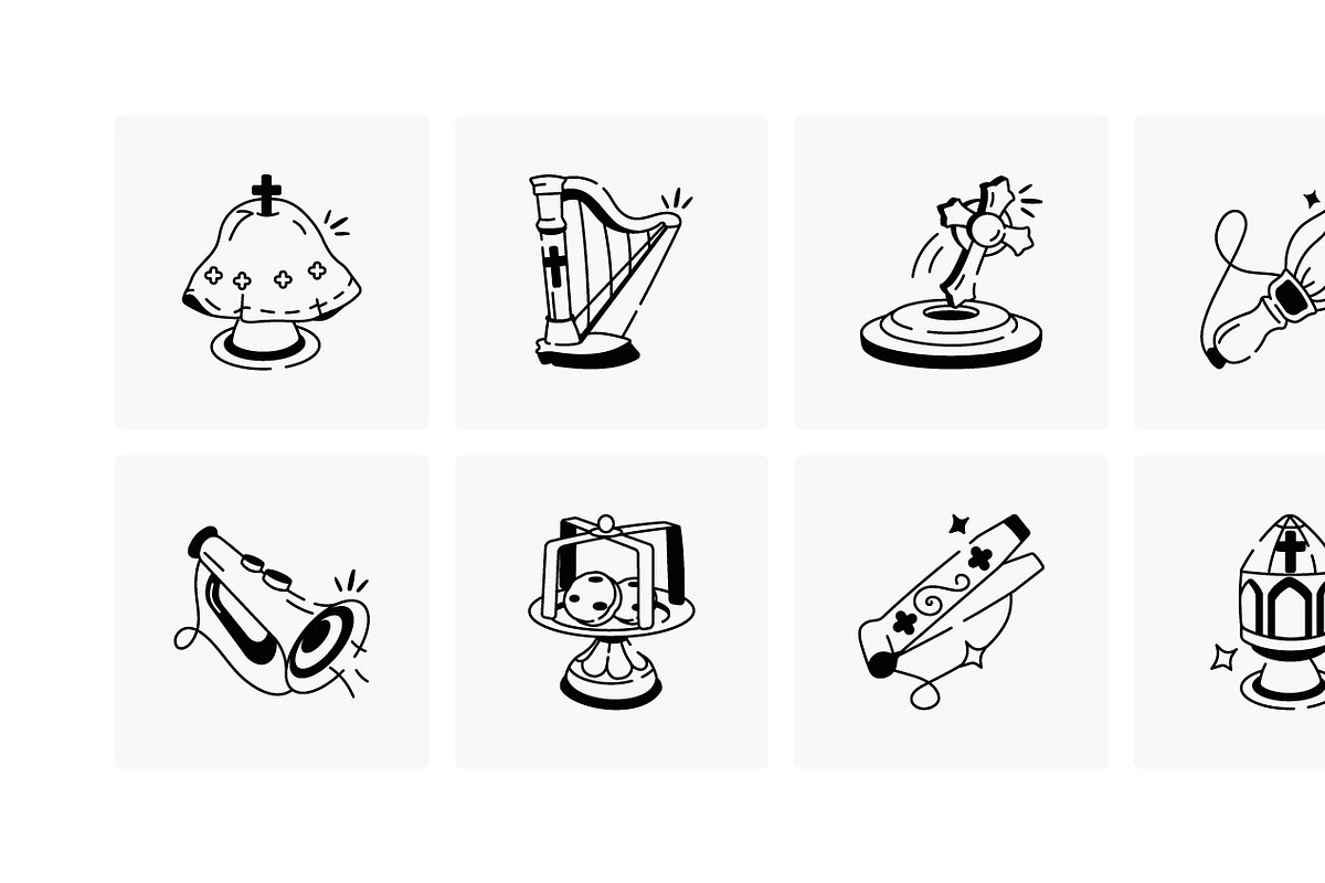 Bible Doodles Icon Pack, an Outline Icon by Prosymbols (Photo 6 of 6)