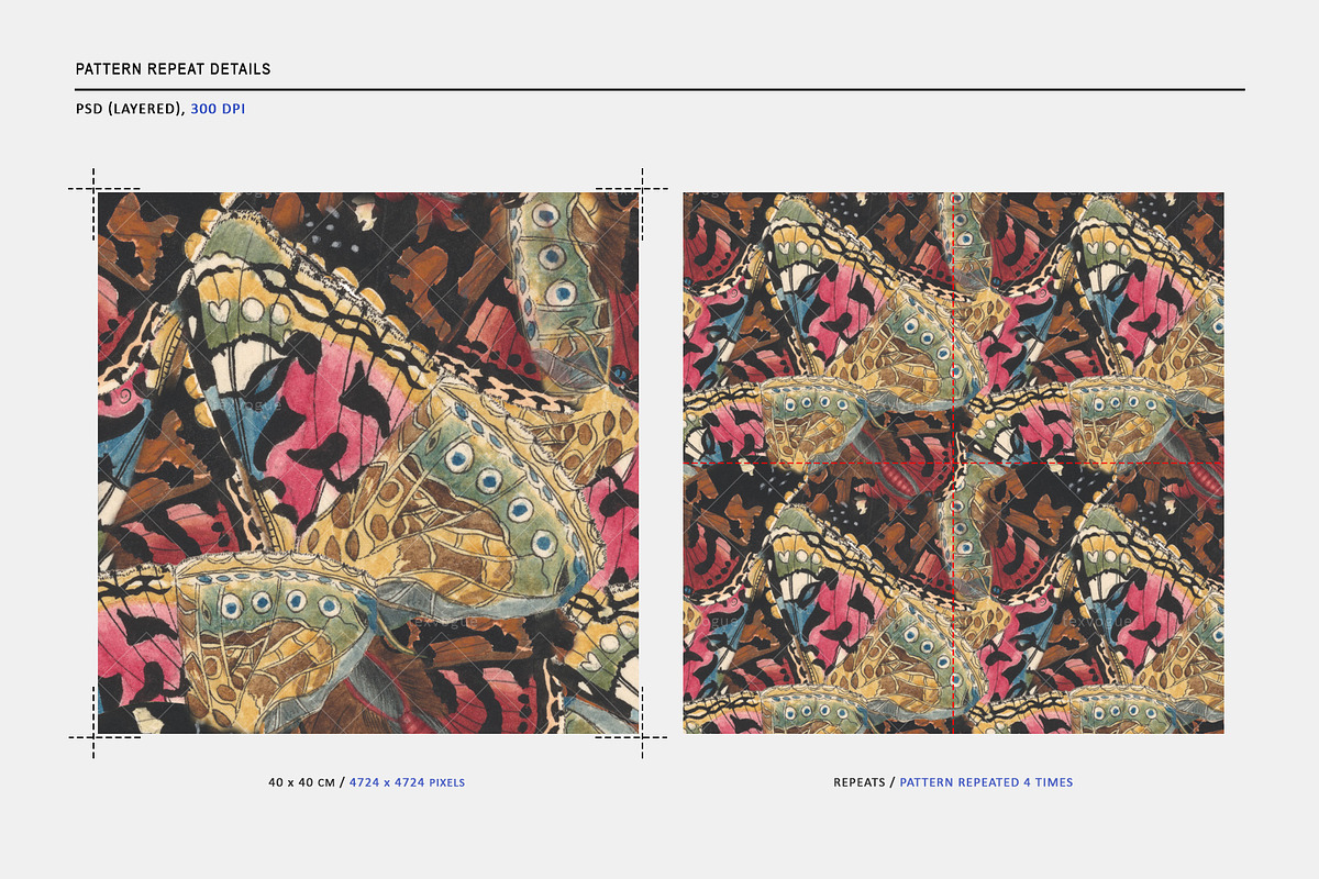 Seamless Butterfly Wings Pattern, a Pattern Graphic by texvogue (Photo 3 of 3)