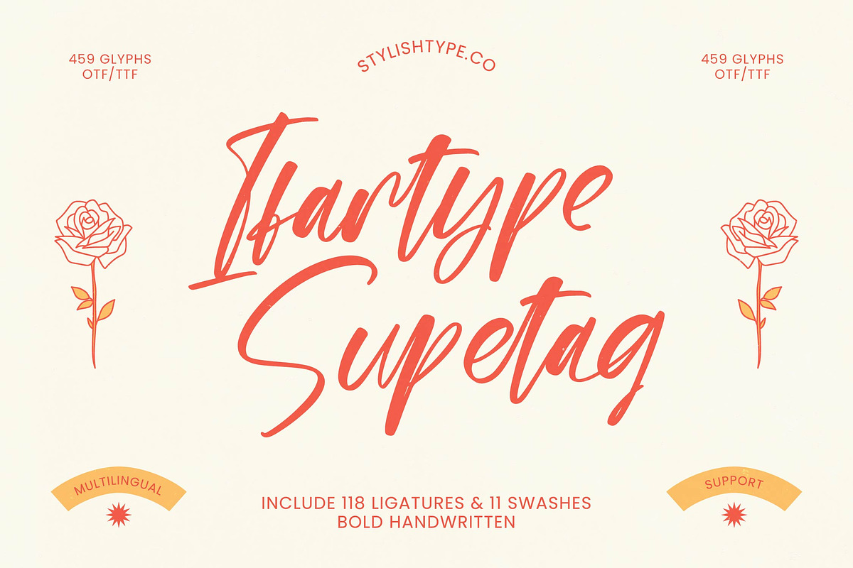 Ifartype Supetag Bold Handwritten, a Script Font by stylishtype.co (Photo 1 of 15)