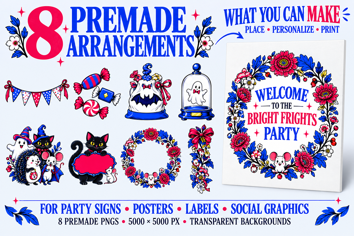 Bright Frights Halloween PNG Bundle, an Object Graphic by Designertale (Photo 6 of 10)