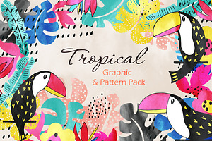 Tropical graphic and pattern pack