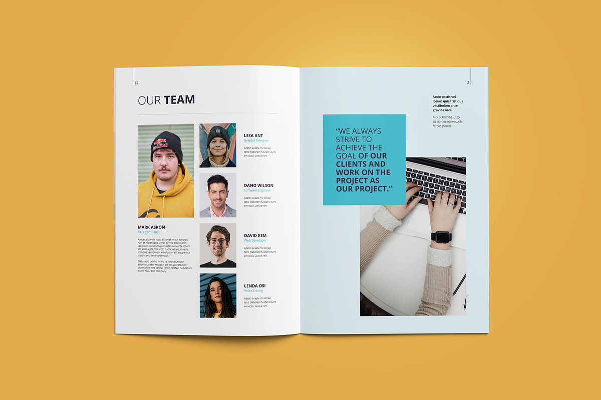 Company Profile Template, a Brochure Template by WOWPro (Photo 8 of 10)