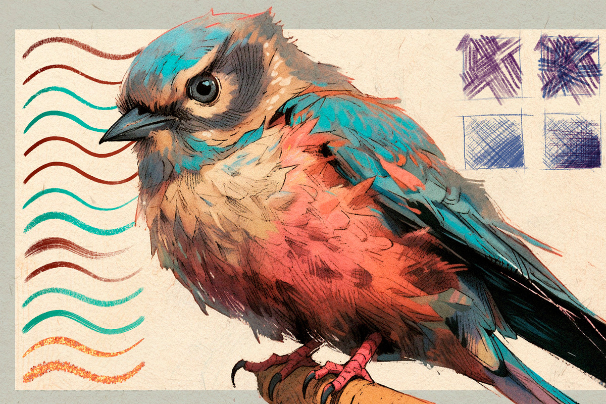 58 Procreate Brushes For Every Day, a Brush Add-On by Nuclear Brushes (Photo 7 of 10)
