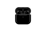 50 Wireless Earbuds Silhouette Icon, an Illustration by abu67222 (Thumbnail 36 of 51)