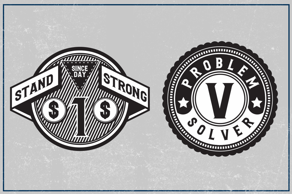 5 Circle Badges + Bonus Font preview 2