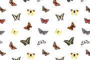 Vintage butterflies seamless pattern, a Pattern Graphic by Good Studio (Thumbnail 4 of 8)