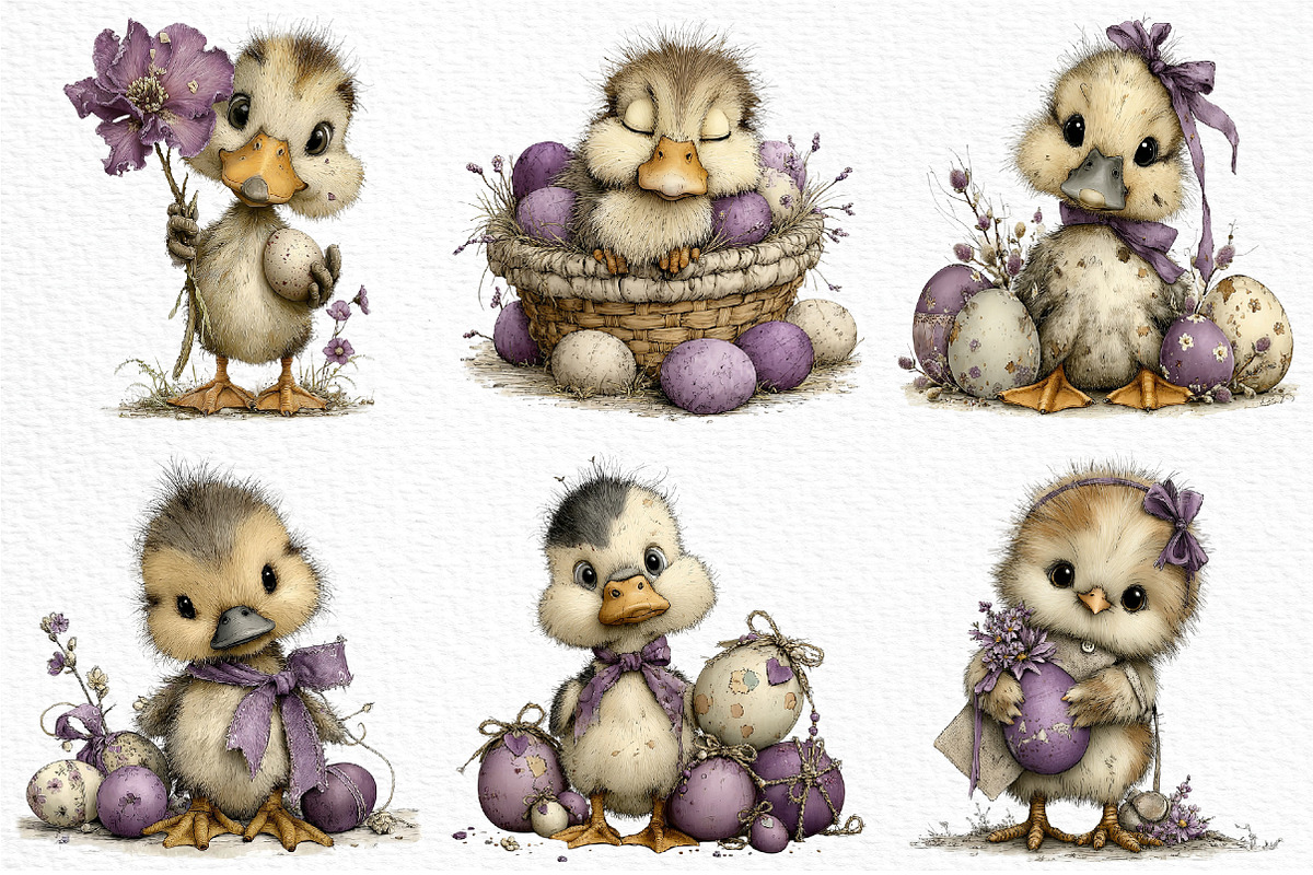 Whimsical Easter Animals Clipart, an Illustration by Craft Nest (Photo 4 of 12)