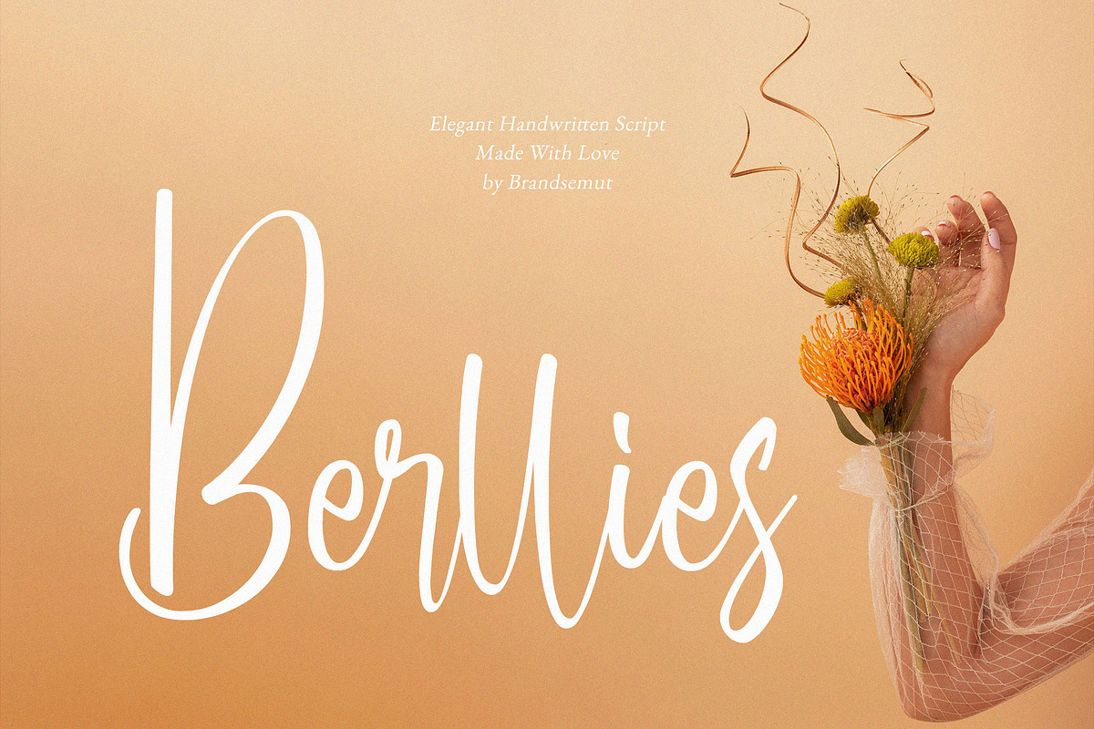 Berllies – Elegant Handwritten Font, a Handwritten Font by BrandSemut (Photo 1 of 11)