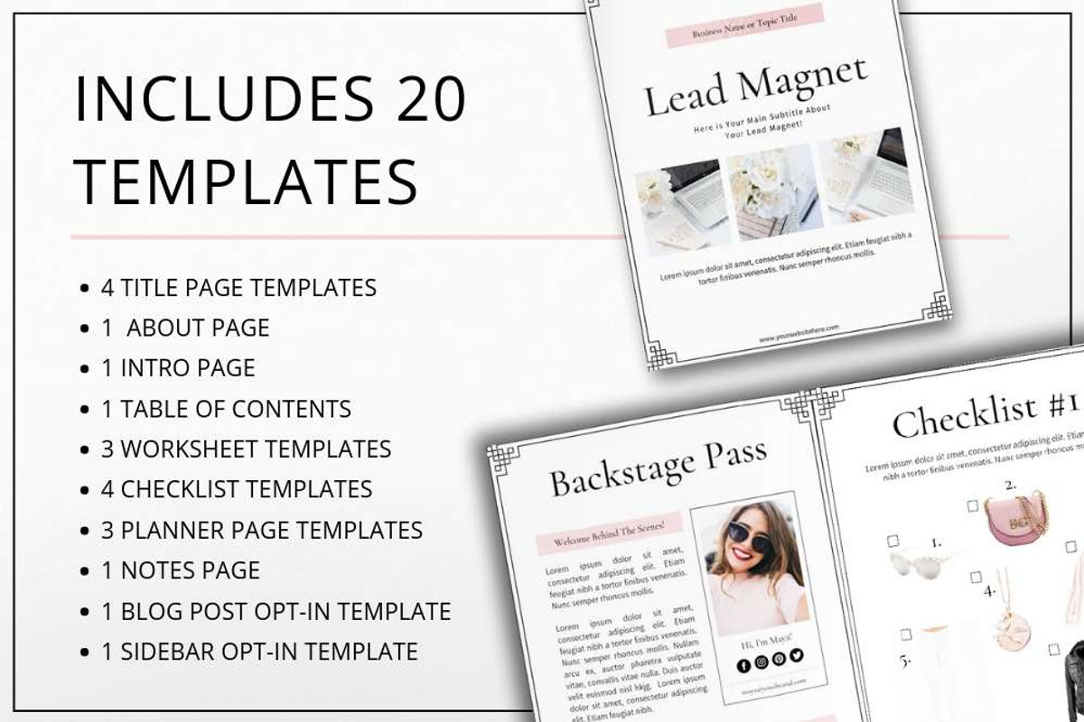 Lead Magnet | InDesign + Canva, a Magazine Template by Lady Boss Studio