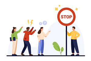 Increase awareness about stop signs, an Object Illustration by Flashvector