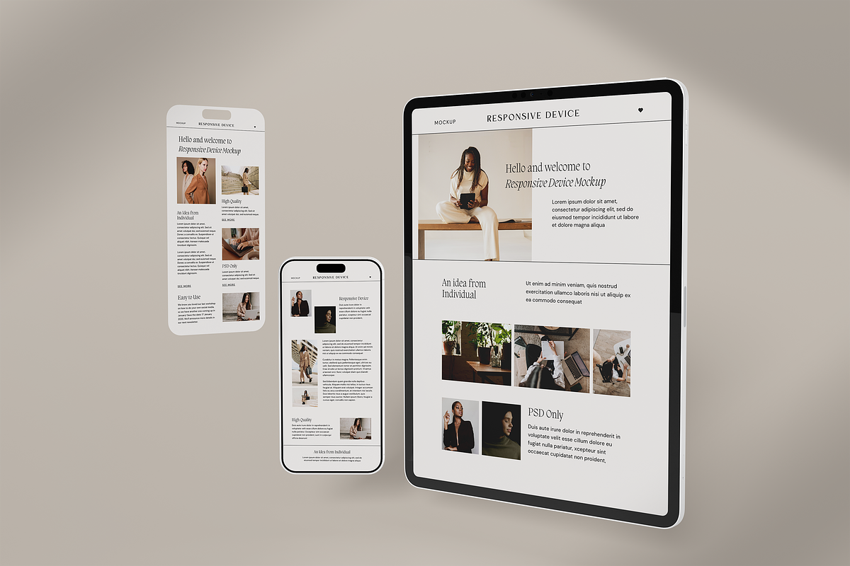 Responsive Device Mockup, a Wearable Device Mockup by xavier_studio (Photo 4 of 5)