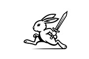 Warrior Bunny Knight Silhouette, an Illustration by jahid234 (Thumbnail 2 of 49)