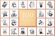 500 Hand Drawn Elements -Bundle II-, an Animal Illustration by Michael Rayback Design (Thumbnail 3 of 5)