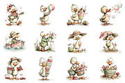 Whimsical Summer Ducks Clipart, an Illustration by Dream Creation (Thumbnail 2 of 5)