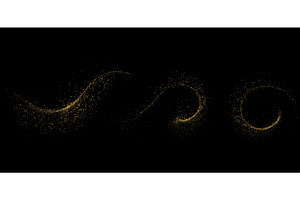 Set of Abstract shiny gold glitter, an Illustration by Marinstri
