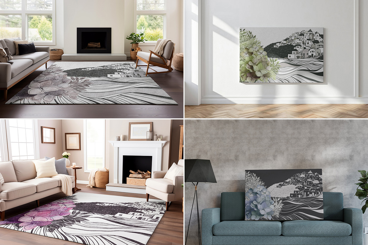 Hand Drawn Mediterranean Wallpaper, a Wallpaper Graphic by Nature.Of.Kate (Photo 13 of 13)