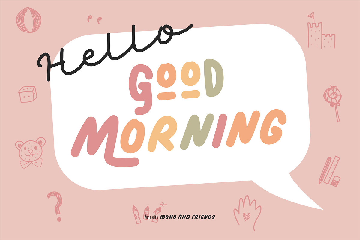 Mono and Friends, a Script Font by alit design (Photo 5 of 20)
