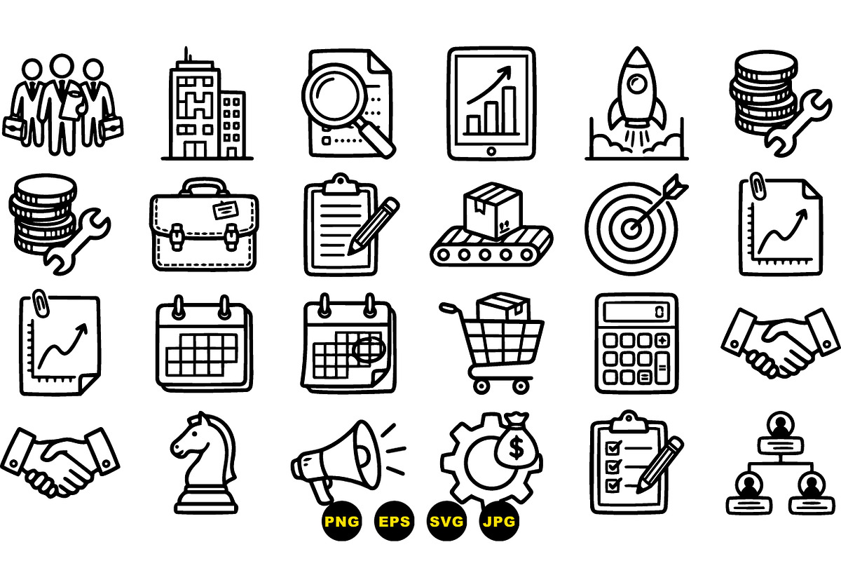 Business Strategy Icon Set, an Illustration by designvectx (Photo 3 of 3)