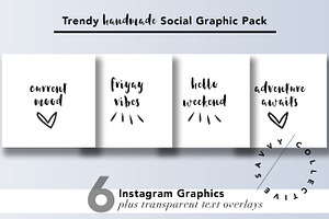 Trendy Handmade Social Graphic Pack
