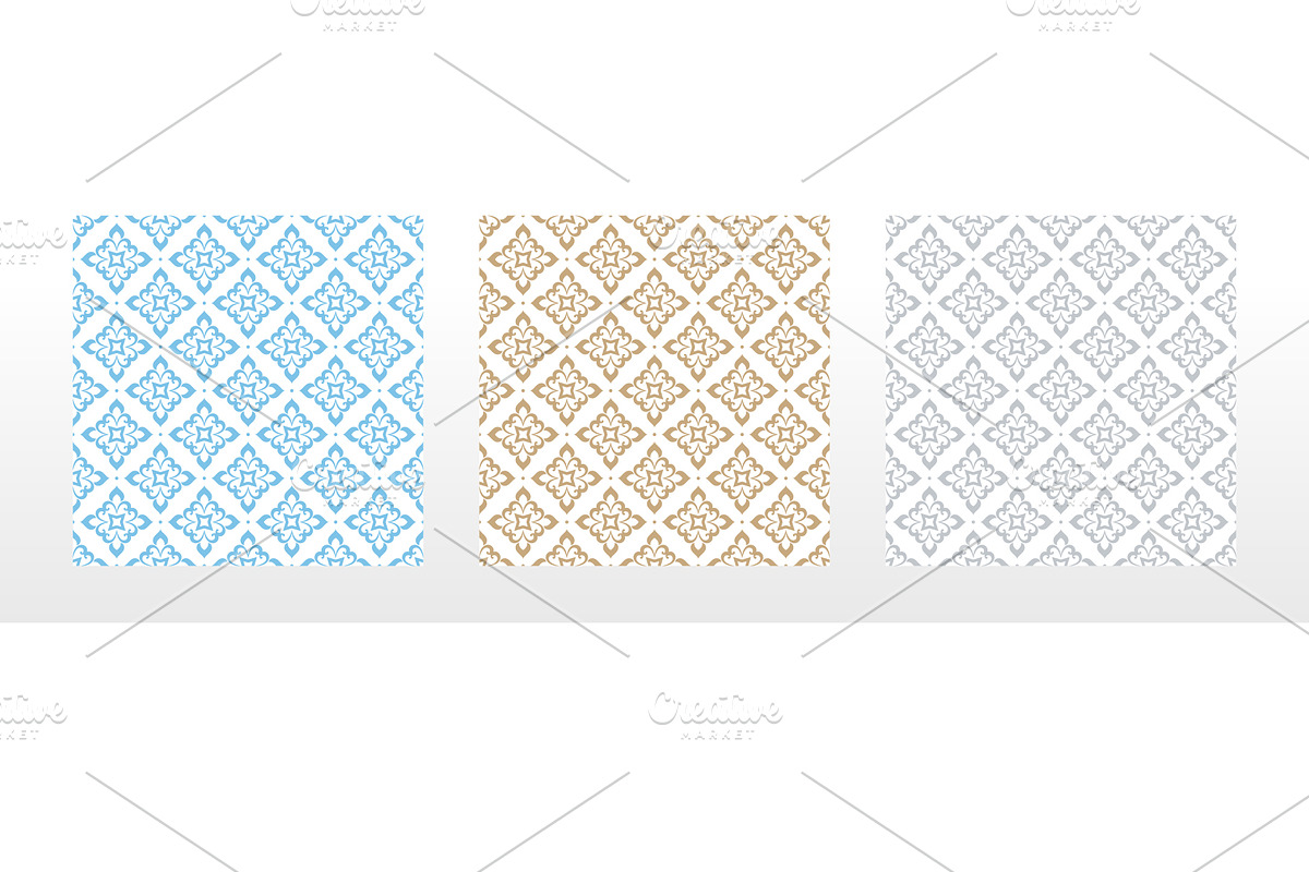 Collection of flower patterns., a Pattern Graphic by RODINA (Photo 1 of 3)