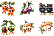 Halloween Cherries Clipart PNG, a Seasonal Illustration by Designking (Thumbnail 3 of 5)