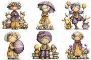 Whimsical Easter Old Lady Clipart, an Illustration by Black Bird Studio (Thumbnail 4 of 6)