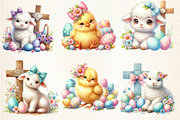 Easter Lamb and Goose Clipart Bundle, an Illustration by DreamArtGraphic (Thumbnail 2 of 4)