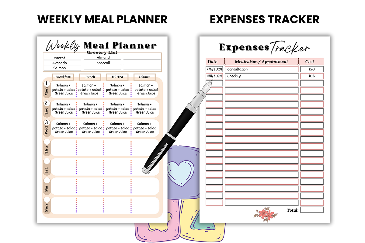 IVF / IUI PLANNER TEMPLATE PRINTABLE, a Templates & Theme by EffahArt (Photo 4 of 6)