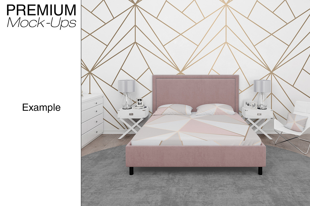 Bedding Mockups - Duvet Sheet Shams, a Product Mockup by mock-ups (Photo 9 of 22)
