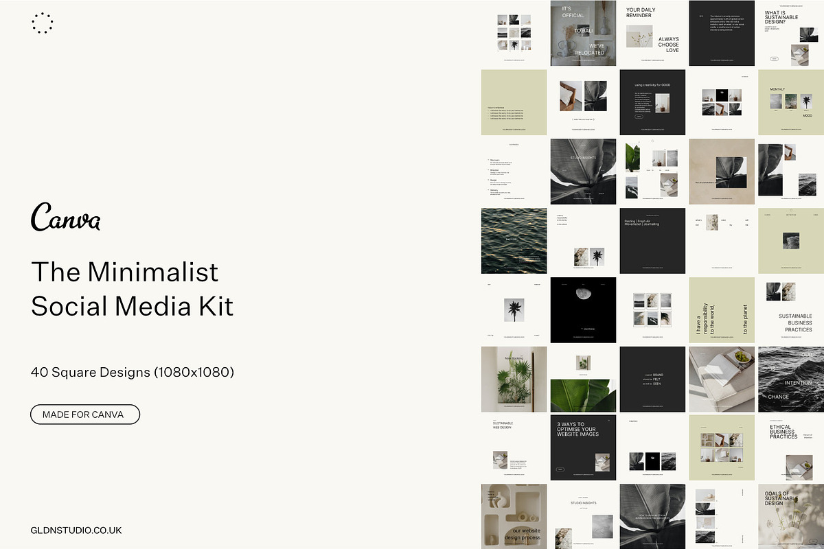 Minimal Canva Templates, a Social Media Template by GLDN Studio (Photo 2 of 8)