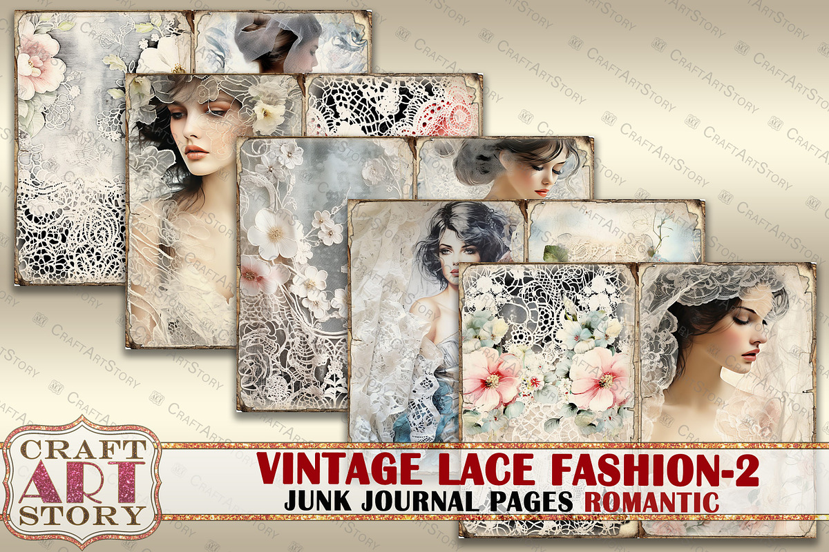 Lace fashion Junk Journal Kit part 2, a Person Illustration by CraftArtStory (Photo 2 of 6)
