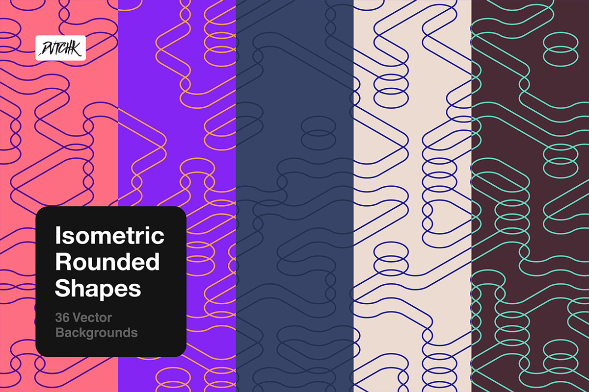 Isometric Rounded Shapes, a Background Graphic by dvtchk (Photo 13 of 15)