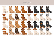Shiba Poo (Shiba Inu Poodle mix), an Animal Illustration by pet design shop (Thumbnail 3 of 5)