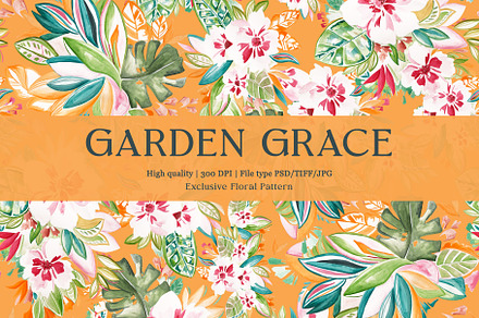 Garden Grace Prints & Patterns, a Pattern Graphic by GND ART STUDIO