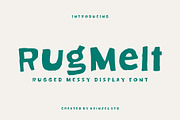 Rugmelt Rugged Messy Display Font, a Sans Serif Font by Heinzel Std (Thumbnail 1 of 15)