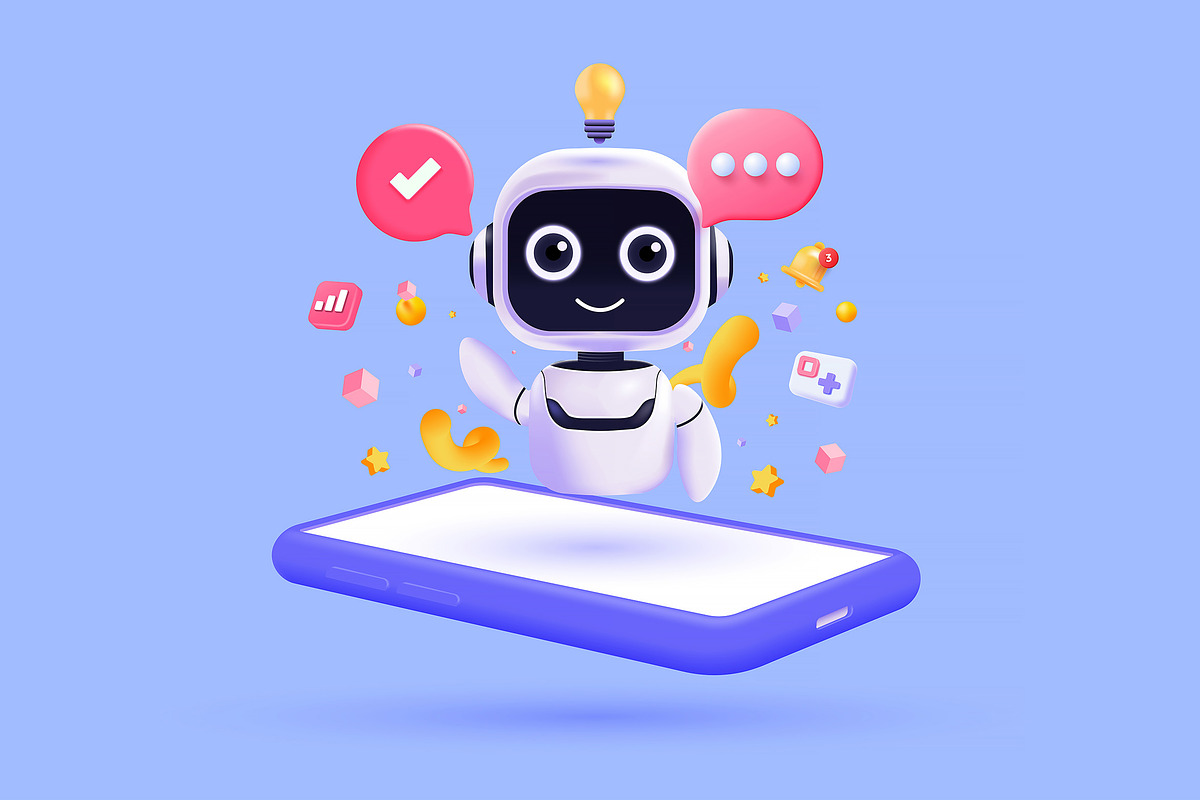 Cute 3D Robot Assistant, an Object Graphic by Creative Graphics