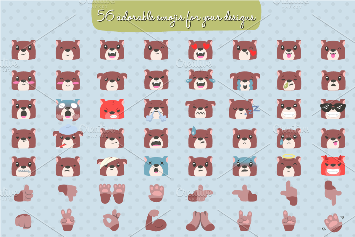 Bear Emojis, an Emoji Icon by NatBurger (Photo 2 of 4)