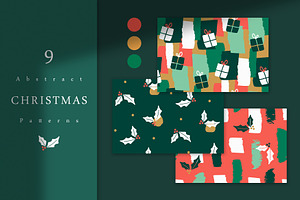 Abstract Christmas-Seamless Patterns