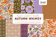 Fall Floral Seamless Patterns, a Pattern Graphic by FINEAPPLE (Thumbnail 1 of 11)