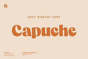 Capuche; Retro Display Font, a Font by Eko Bimantara