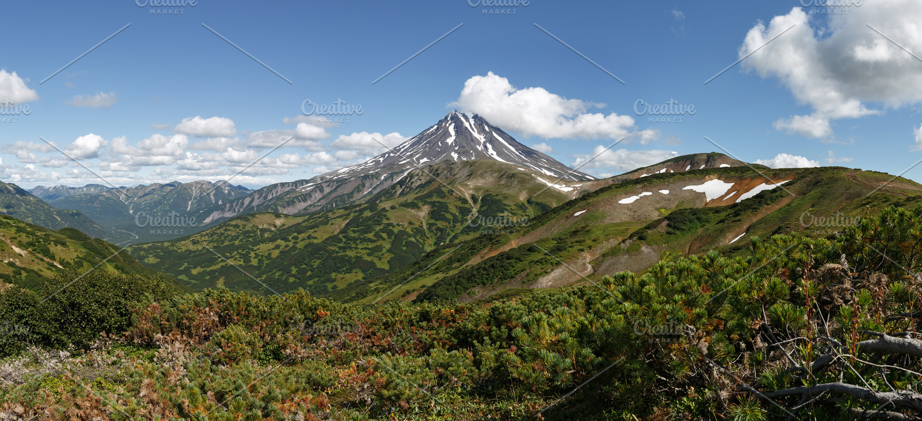 Summer volcano panorama of Kamchatka, a Nature Photo by Alexander-Piragis