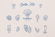 Wedding doodle svg Trendy bow, frame, a Decorative Illustration by Summer Nightingale Art (Thumbnail 8 of 17)