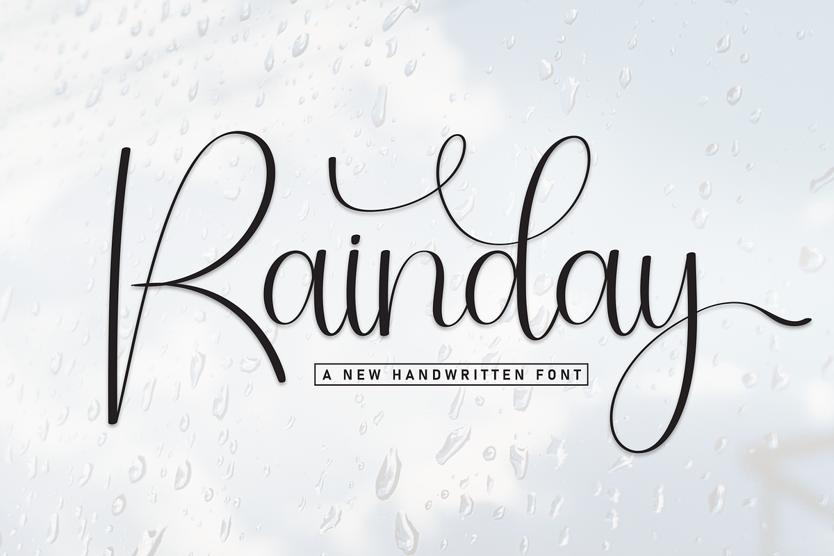Rainday | Script Font, a Handwritten Font by Scratchones (Photo 1 of 9)
